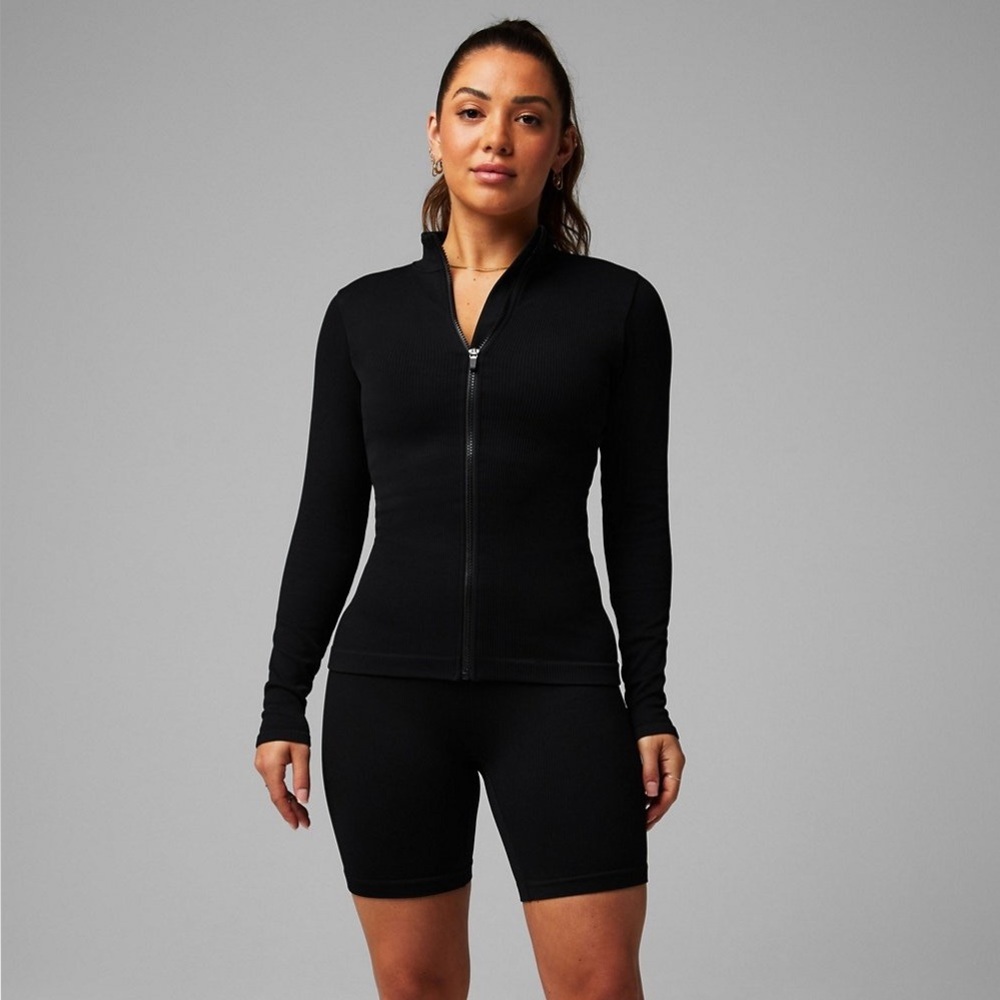 Fabletics Ribbed Seamless Zipup Jacket - Picture 3 of 7